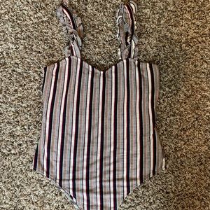 Striped body suit